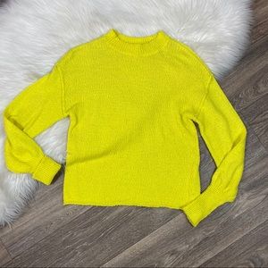 Abound Yellow Drop Shoulder Knit Sweater